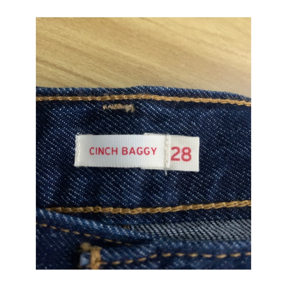 Levis Cinch Baggy Jeans Women 28 Blue Wide Leg Dark Wash Cotton Denim Pants NEW - Picture 3 of 10